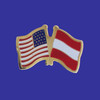 U.S./Austria (no Eagle) Double Flag Lapel Pin