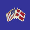 U.S./Denmark Double Flag Lapel Pin