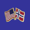 U.S./Norway Double Flag Lapel Pin