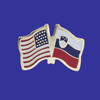 U.S./Slovenia Double Flag Lapel Pin