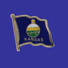 Kansas Single Flag Lapel Pin