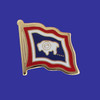 Wyoming Single Flag Lapel Pin