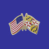 Maryland Double Flag Lapel Pin