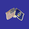 Michigan Double Flag Lapel Pin