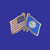 Nebraska Double Flag Lapel Pin