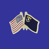 Nevada Double Flag Lapel Pin