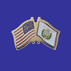 West Virginia Double Flag Lapel Pin