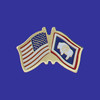 Wyoming Double Flag Lapel Pin