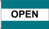 OPEN (Turquoise-White-Turquoise)