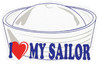 "I Love My Sailor" Die Cut Magnet w/Cap