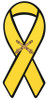 8" Yellow Ribbon Magnet - Field Artillery (Crossed Cannons)
