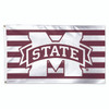 Mississippi State (Stripes) - Deluxe 3' x 5' Flag