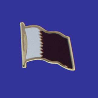Qatar Single Flag Lapel Pin fredsflags