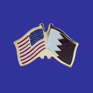 U.S./Qatar Double Flag Lapel Pin fredsflags