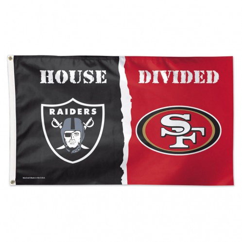 Raiders49ers (House Divided) Deluxe 3' x 5' Flag fredsflags