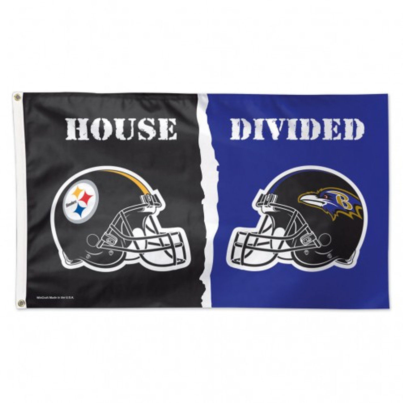 Steelers-Ravens (House Divided) - Deluxe 3' x 5' Flag