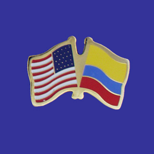 U.S./Columbia Double Flag Lapel Pin