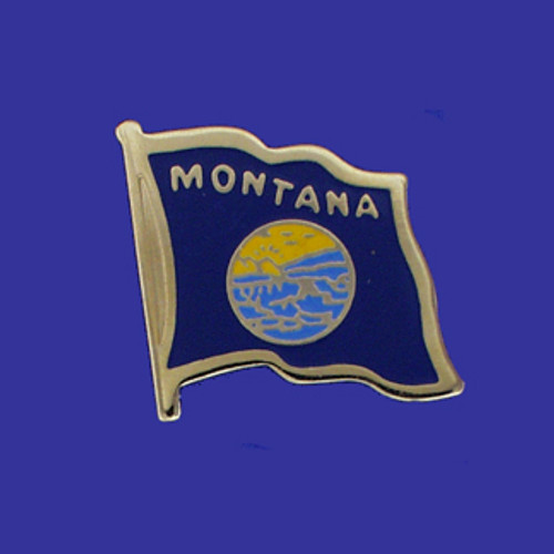 Montana Single Flag Lapel Pin
