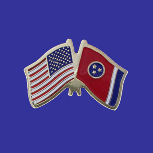 Tennessee Double Flag Lapel Pin