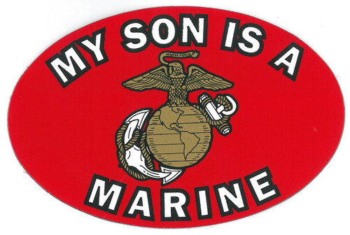 "My Son is a Marine" Oval Magnet