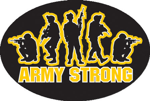 Army Strong w/Soldiers Oval Magnet