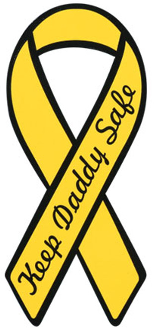 8" Yellow Ribbon Magnet - "Keep Daddy Safe"