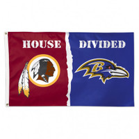 Dallas Cowboys vs Baltimore Ravens House Divided Flag 3x5 FT