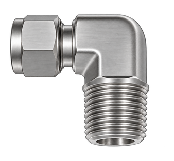 DLN stainless steel compression fitting — representative colored series image; dimensions vary by model.