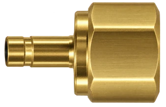 DHC brass compression fitting — representative colored series image; dimensions vary by model.