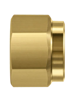 DNA brass compression fitting — representative colored series image; dimensions vary by model.