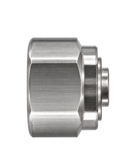 DBA stainless steel compression fitting — representative colored series image; dimensions vary by model.