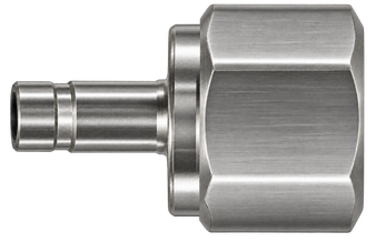 DHC stainless steel compression fitting — representative colored series image; dimensions vary by model.