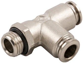 Swivel Run Tee Metal Release Collet 4mm Tube x M5 - 57225-4-M5