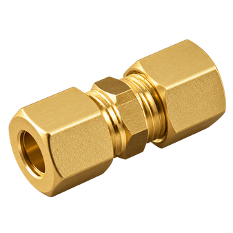 AIG-13460 brass compression fitting — representative colored series image; dimensions vary by model.