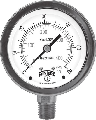 Representative Winters PFQ-ZR manufacturer catalog image; ordered configuration is defined by listed specifications