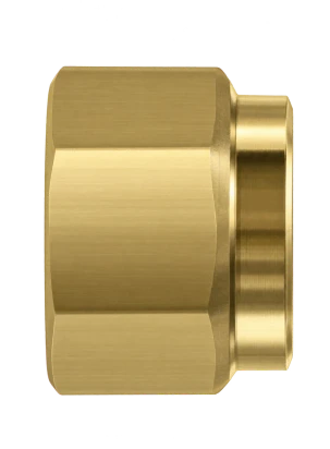DNA brass compression fitting — representative colored series image; dimensions vary by model.