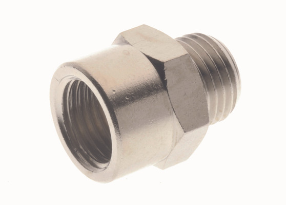 1/4 Ml BSPP x 1/4 Fm BSPP Adp w/Cen Hex - 2050-1/4-1/4