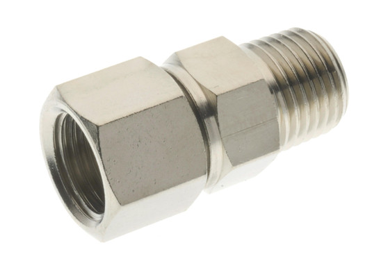 3/8 Fm x 3/8 Ml BSPT Swivel Adapter - 2110-3/8-3/8