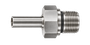DHQ stainless steel compression fitting — representative colored series image; dimensions vary by model.