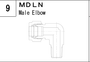 MDLN manufacturer series illustration; representative only. Size, dimensions and finish vary by model.