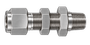 DSC stainless steel compression fitting — representative colored series image; dimensions vary by model.