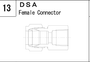 DSA manufacturer series illustration; representative only. Size, dimensions and finish vary by model.