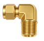 DLN brass compression fitting — representative colored series image; dimensions vary by model.