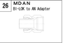 MDAN manufacturer series illustration; representative only. Size, dimensions and finish vary by model.