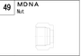 MDNA manufacturer series illustration; representative only. Size, dimensions and finish vary by model.