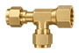 DTF brass compression fitting — representative colored series image; dimensions vary by model.