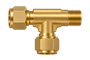 DTK brass compression fitting — representative colored series image; dimensions vary by model.