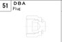 DBA manufacturer series illustration; representative only. Size, dimensions and finish vary by model.