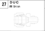 DUC manufacturer series illustration; representative only. Size, dimensions and finish vary by model.