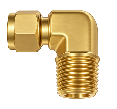 DLN brass compression fitting — representative colored series image; dimensions vary by model.